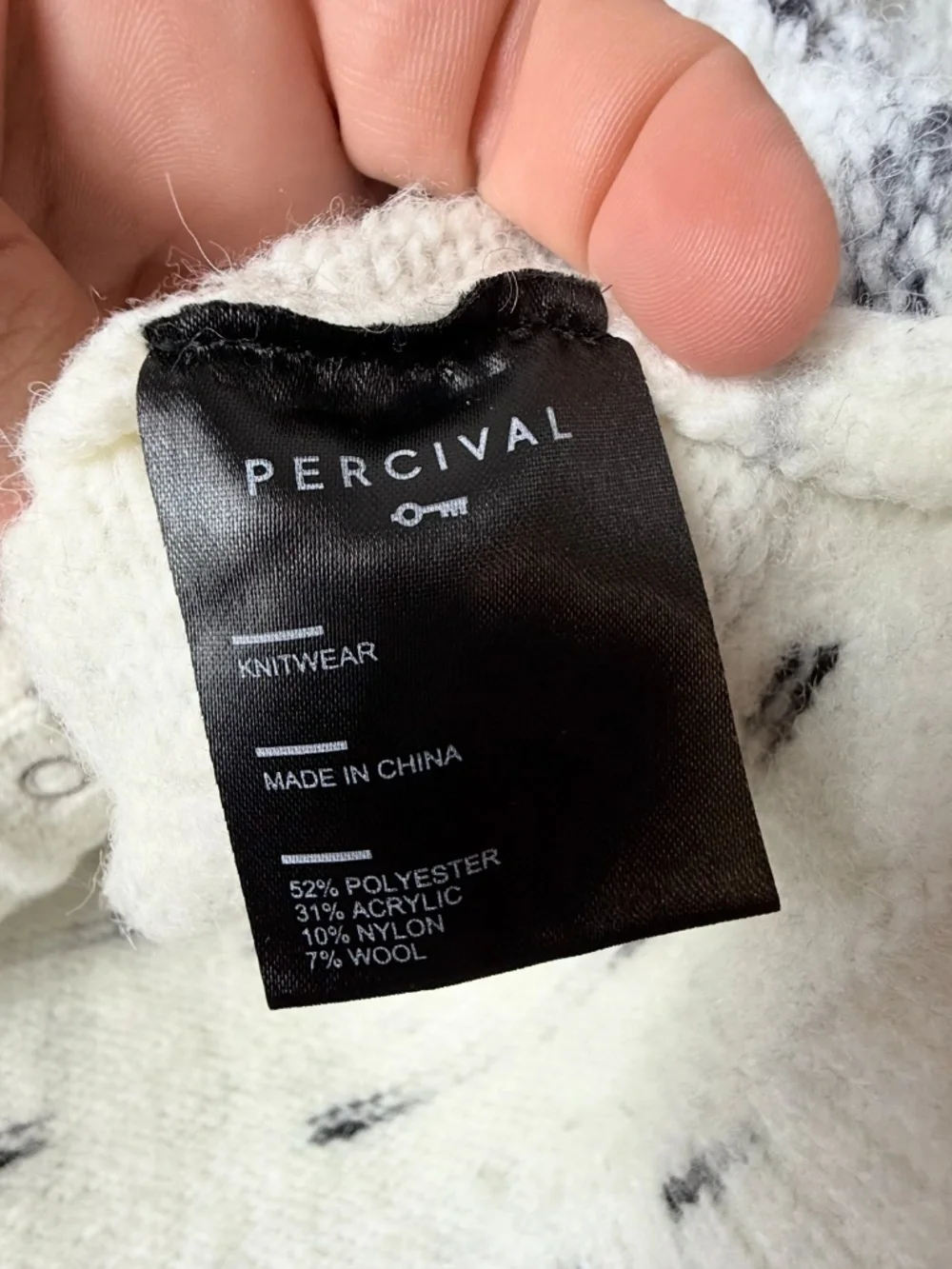 Percival Knitwear Collared Cream Men's Cardigan Size Medium (Y)